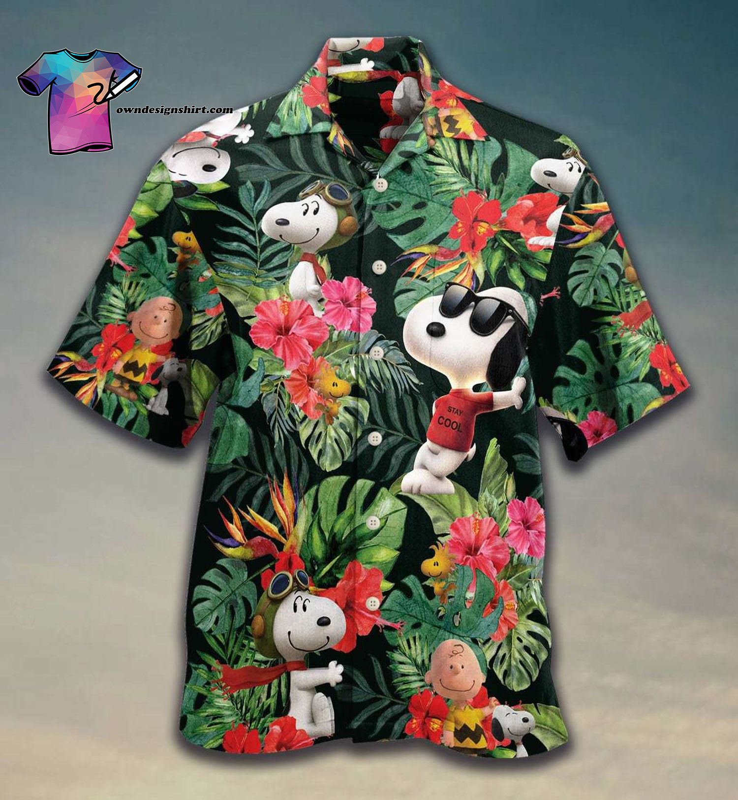 Snoopy And New York Giants Hawaiian Shirt And Beach Shorts