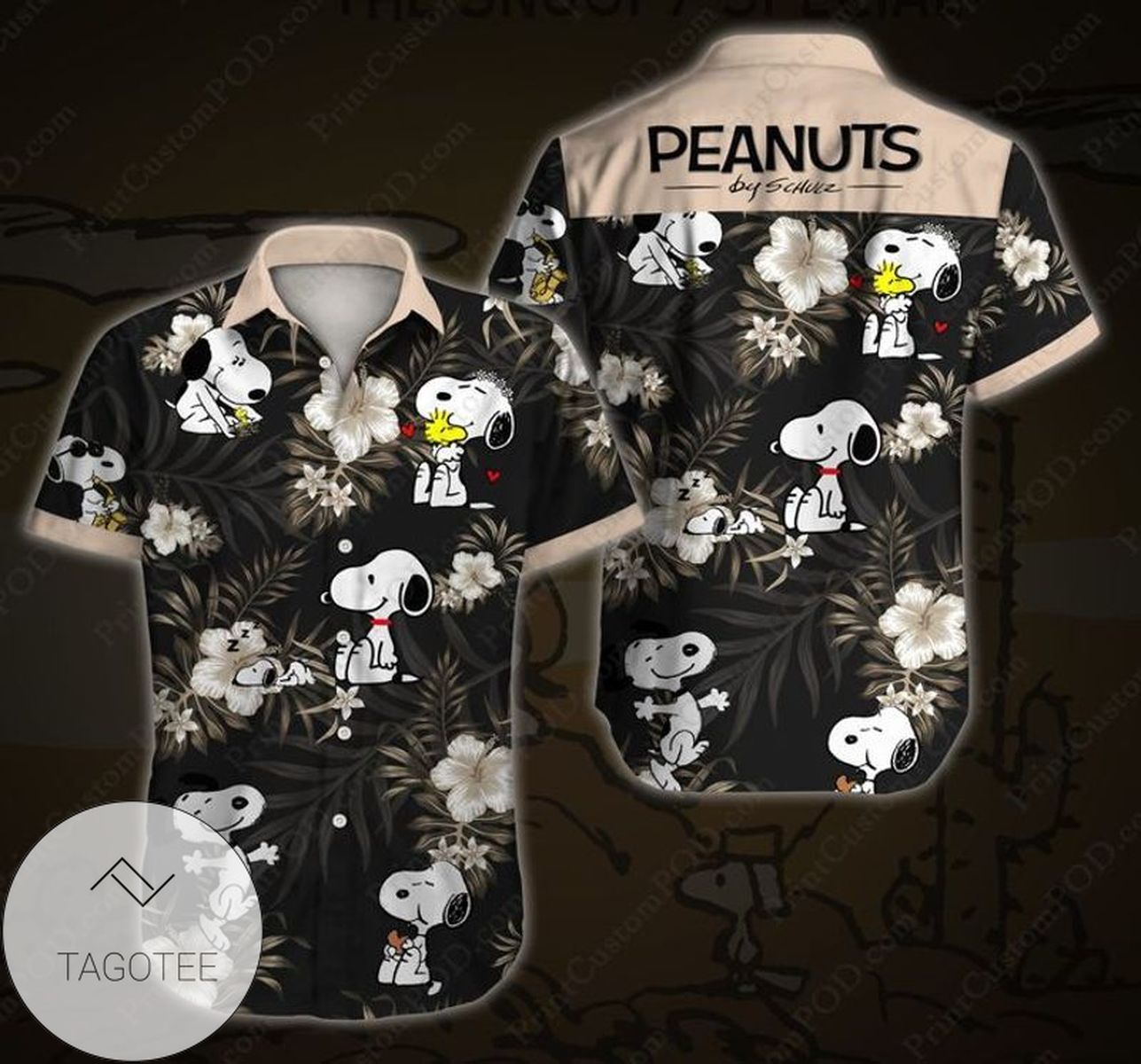 Snoopy Cartoon Peanuts 4 For men And Women Graphic Print Short Sleeve Hawaiian Casual Shirt