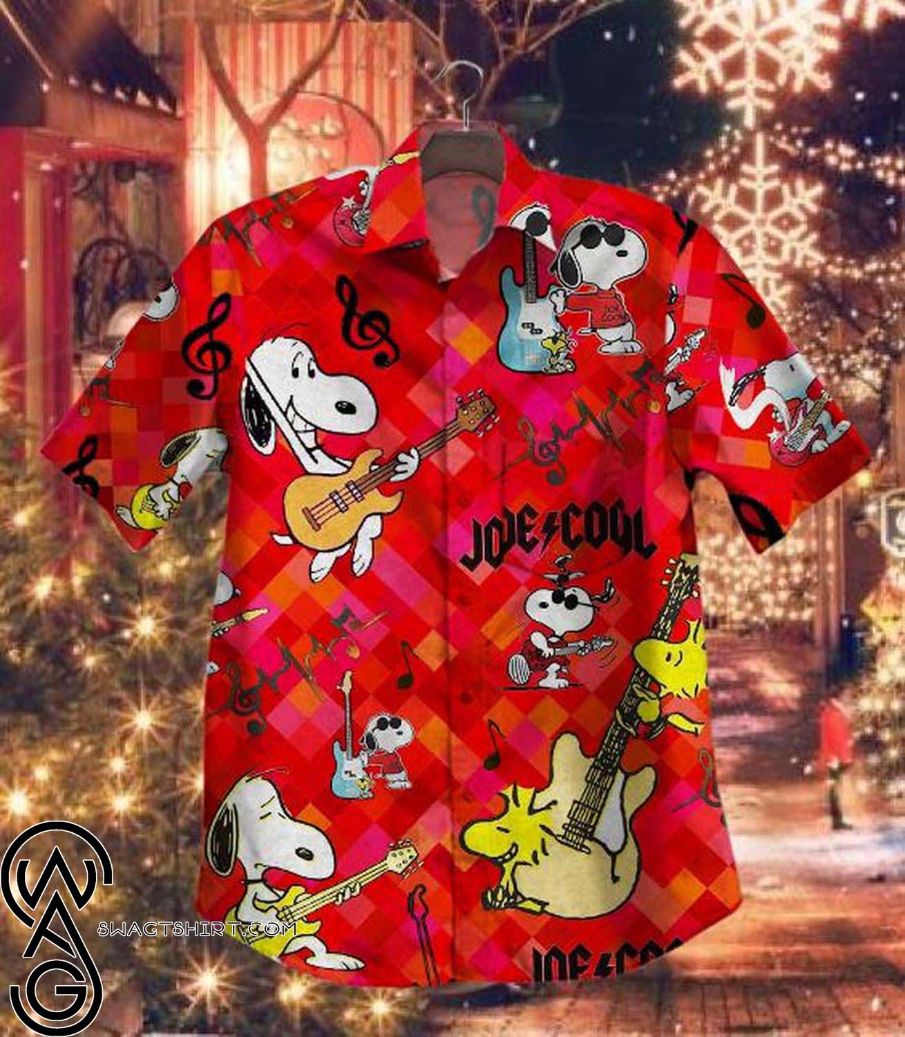 Snoopy And Woodstock Pattern Tropical Summer Hawaiian Shirt