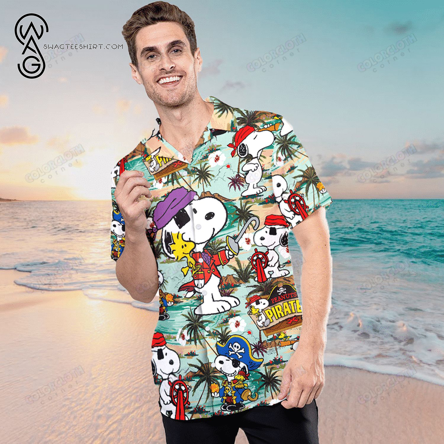 South Carolina Gamecocks Black Sport Tiki Hawaiian Shirt