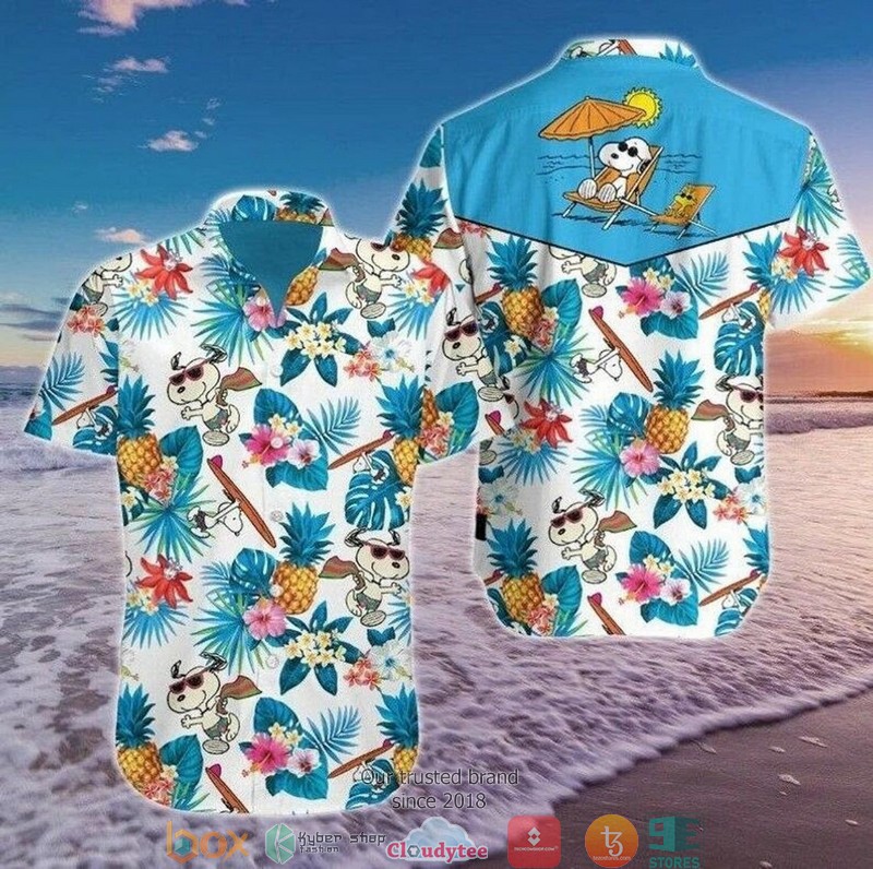 Snoopy With Woodstock And Paw Cartoon Peanuts Hawaiian Shirt