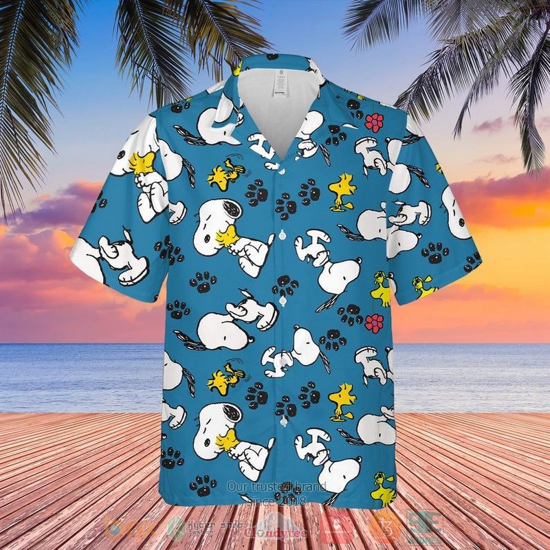 Snoopy Tropical Pattern Short Sleeve Hawaiian shirt