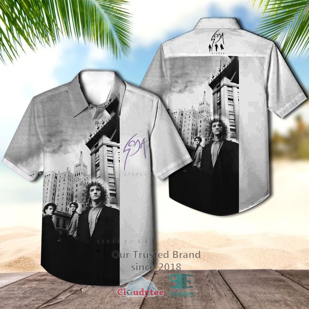 Soda Stereo Comfort y musica para volar Casual Hawaiian Shirt