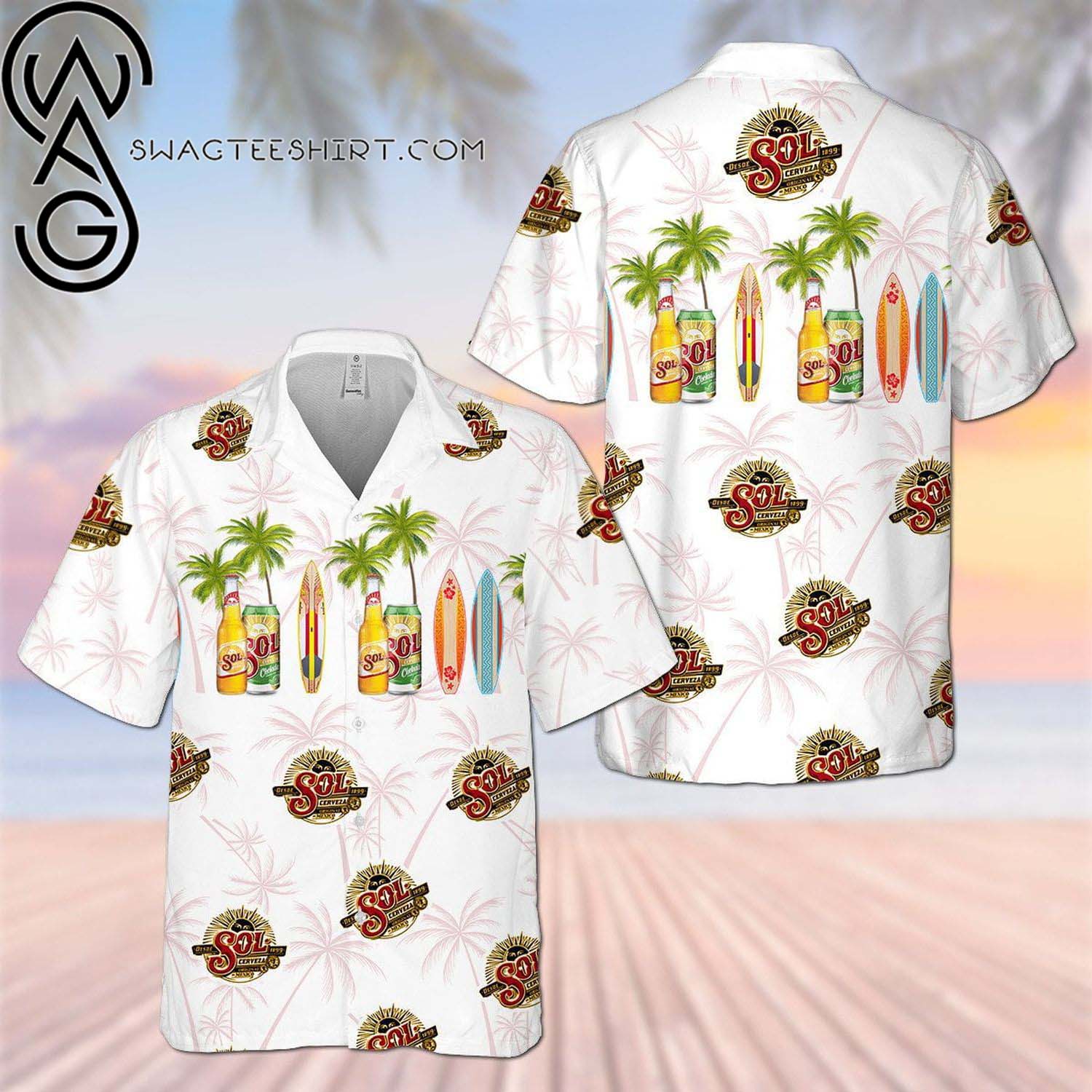 Snoopy Pattern Summer Full Printing Hawaiian Shirt