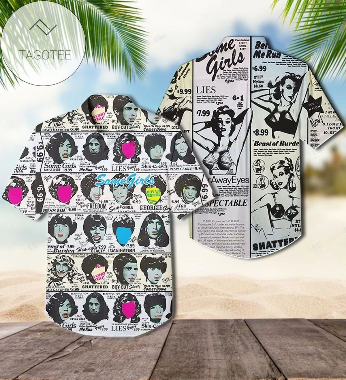 Some Girls Studio Album By The Rolling Stones Hawaiian Shirt