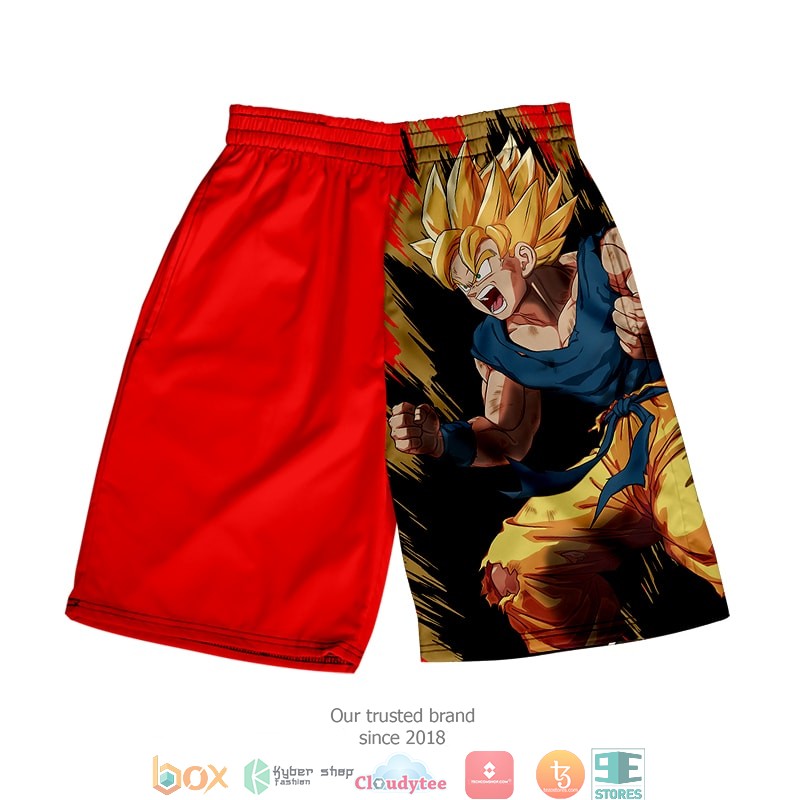 Son Goku Super Saiyan Energy Level Up Dragon Ball Shorts