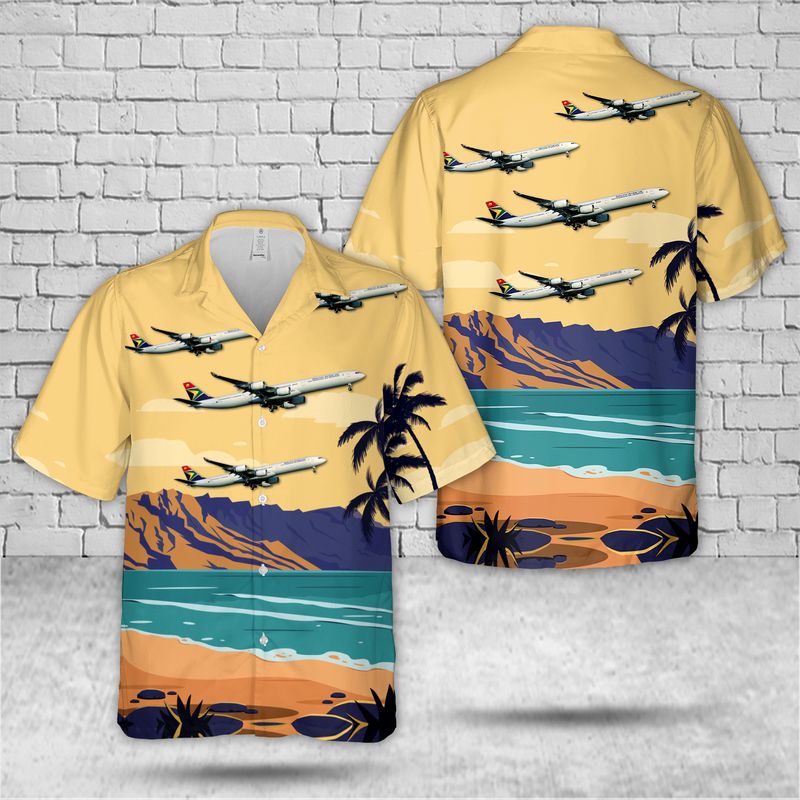 South African Airways Airbus A319-100 Hawaiian Shirt