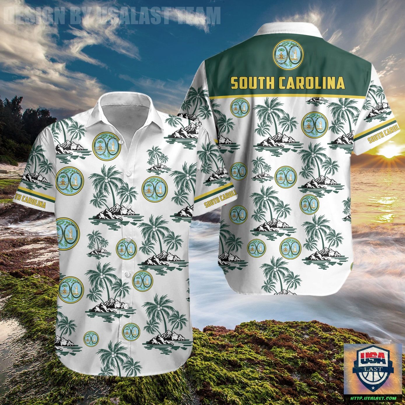 South Carolina Gamecocks Skeleton Tropical Hawaiian Shirt