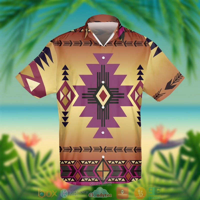 Southwest Purple Symbol Native American Hawaiian Shirt