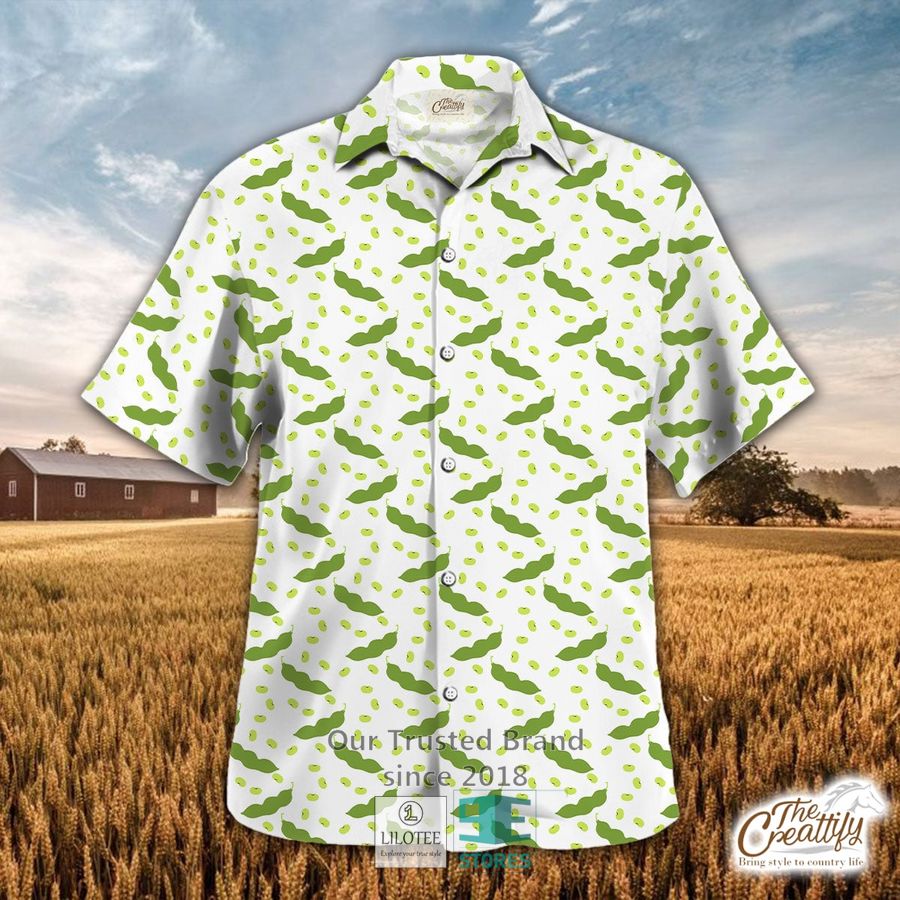 Soybean Color Pattern Dark Hawaiian Shirt