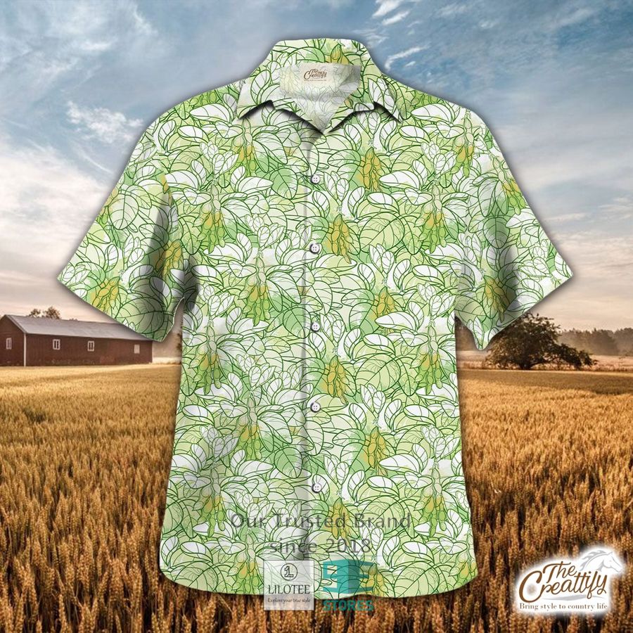 Soybean Plant Pattern Hawaiian Shirt