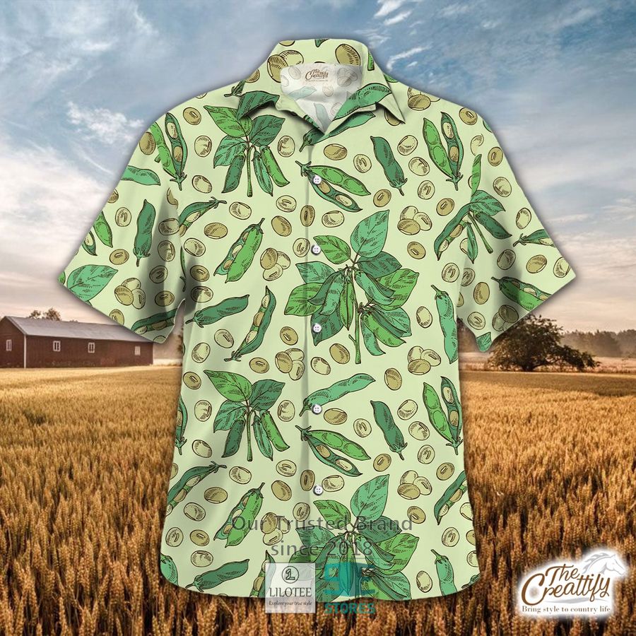 Soybean Plant Pattern Hawaiian Shirt