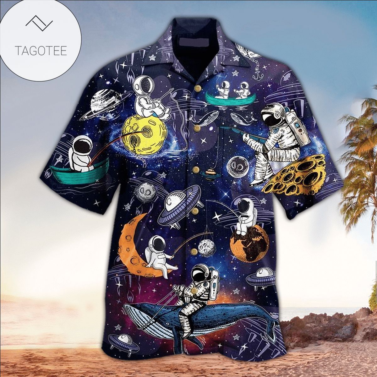 Space Cartoon Unisex 2022 Authentic Hawaiian Shirts