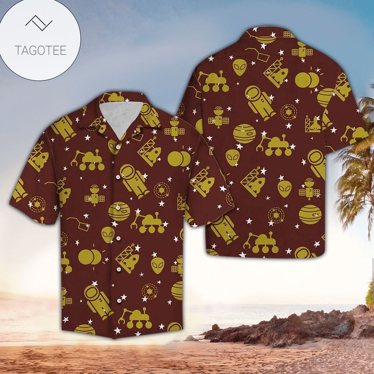 Space Hawaiian Shirt Space Button Up Shirt