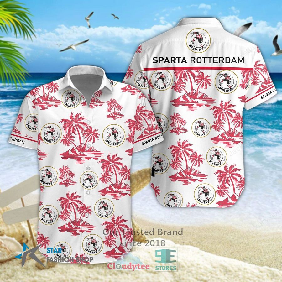 Sparta Rotterdam Red Hawaiian Shirt, Short