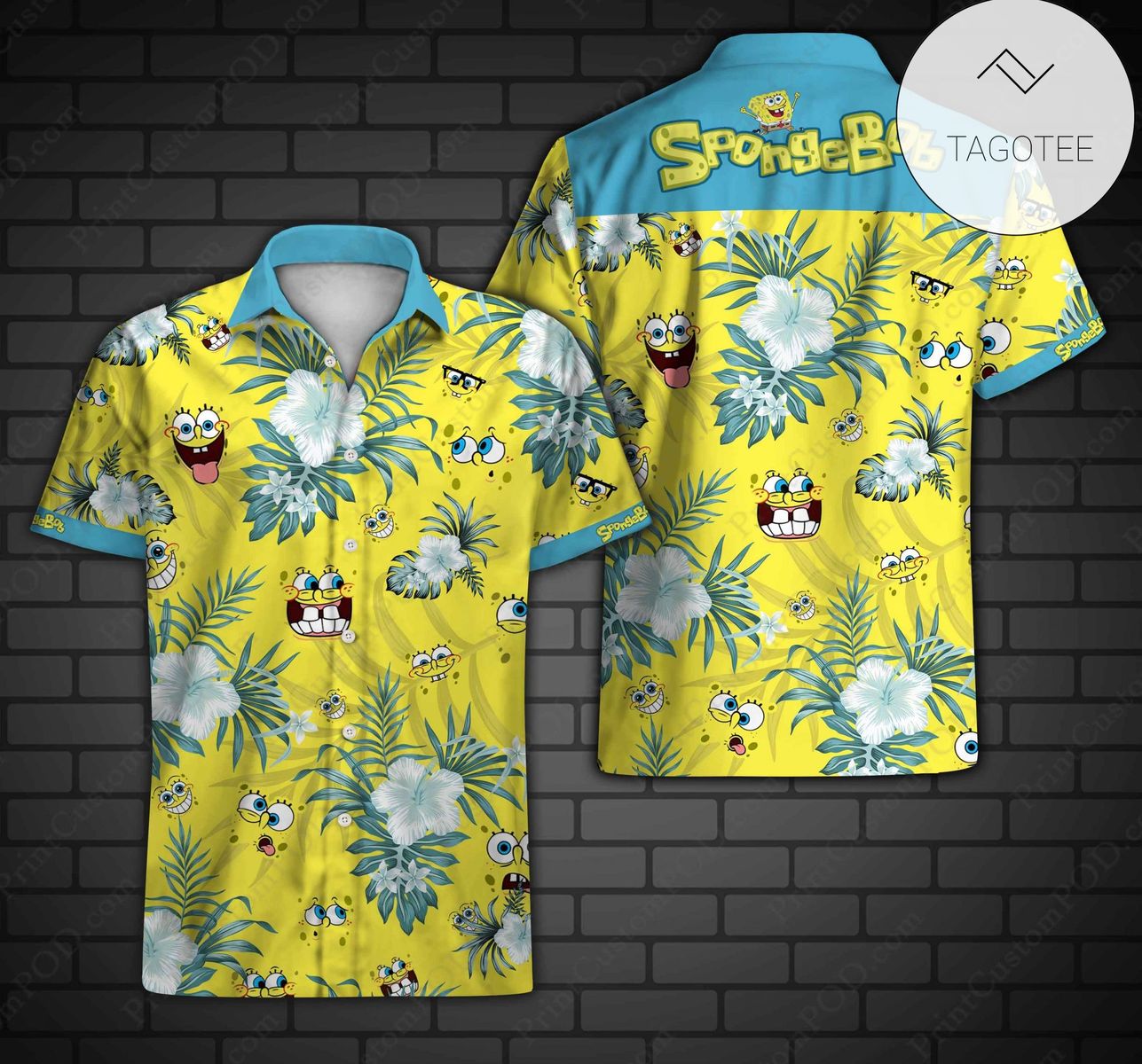 Spongebob Hawaiian Shirt Spongebob Squarepants Emotions Hawaii Aloha Shirt