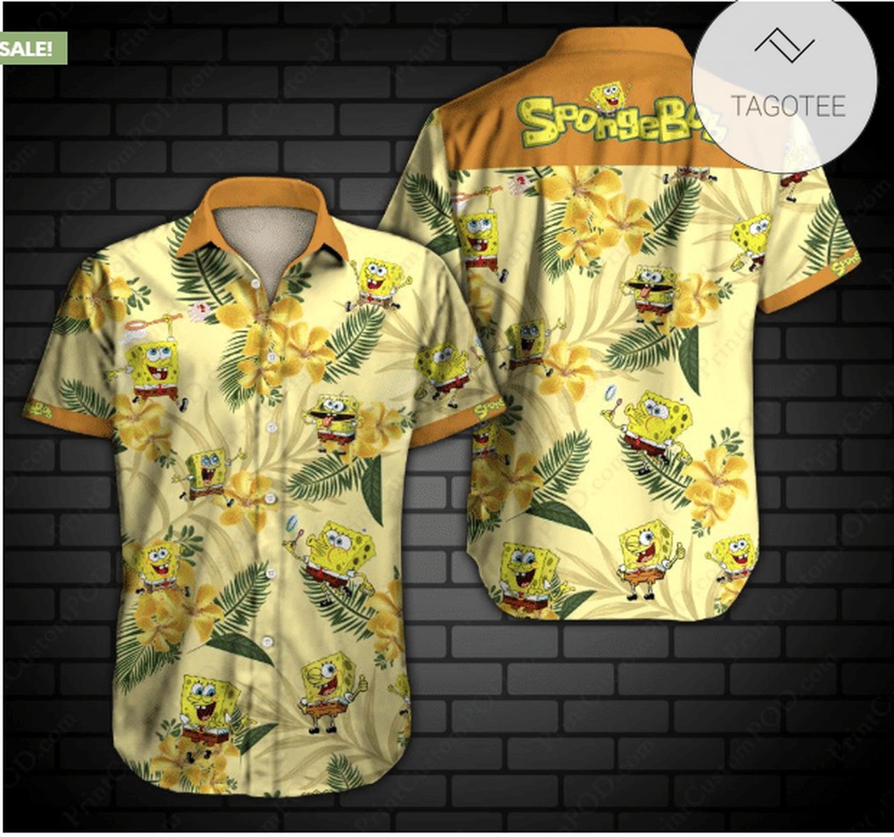 Spongebob Hawaiian Shirt Squarepants Sponge And Friends Hawaii Tshirt Aloha Shirt