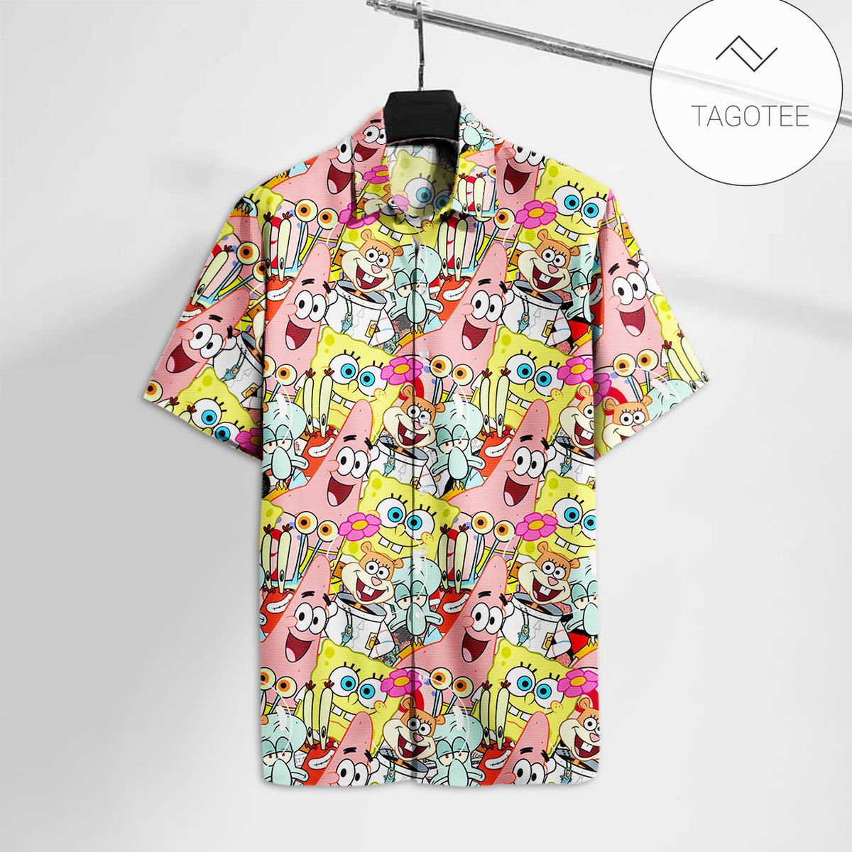 Spongebob Hawaiian Shirt Squarepants Sponge Emoji Faces Hawaii Tshirt Aloha Shirt