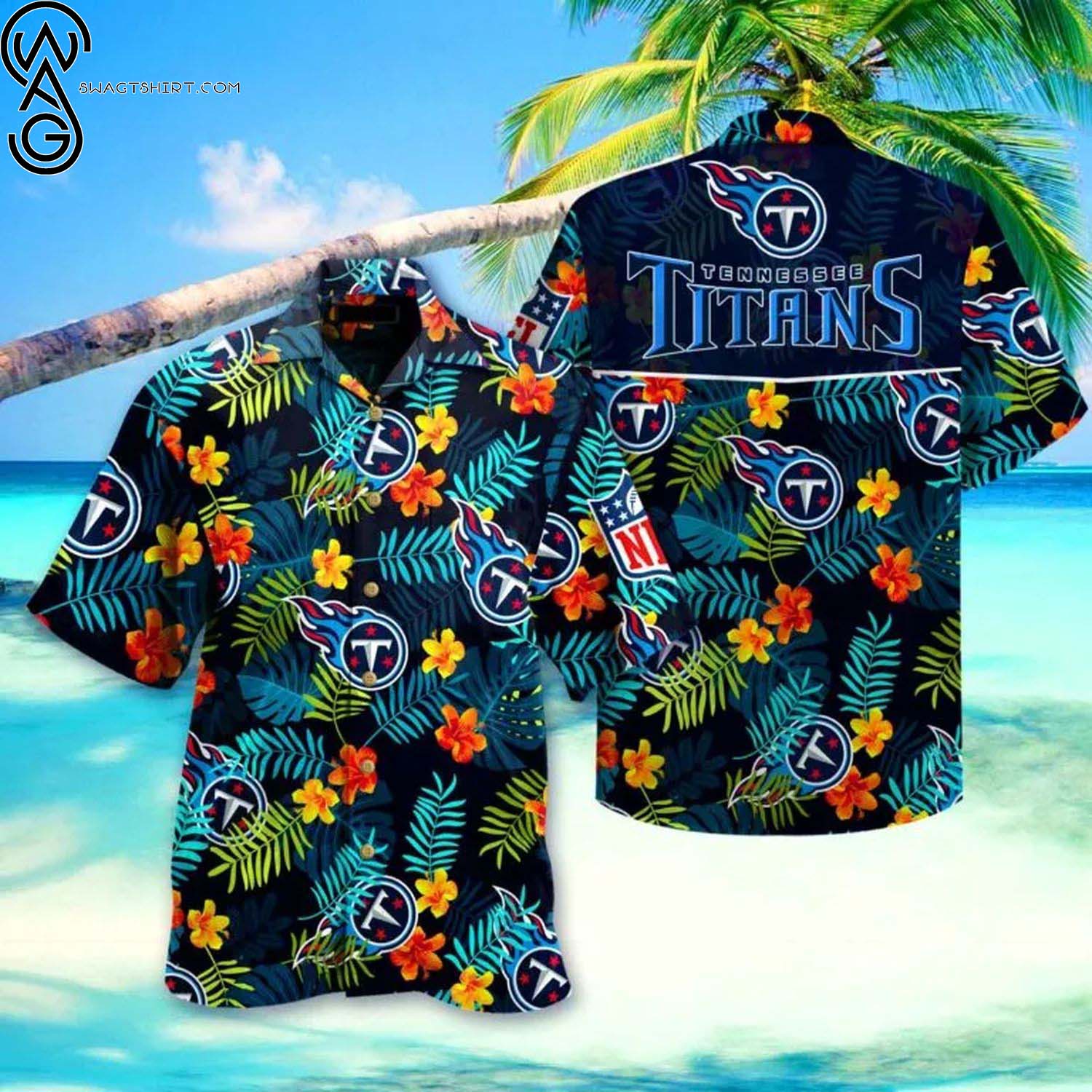 Sport Fans Tennessee Titans Pineapple Floral Hawaiian Shirt