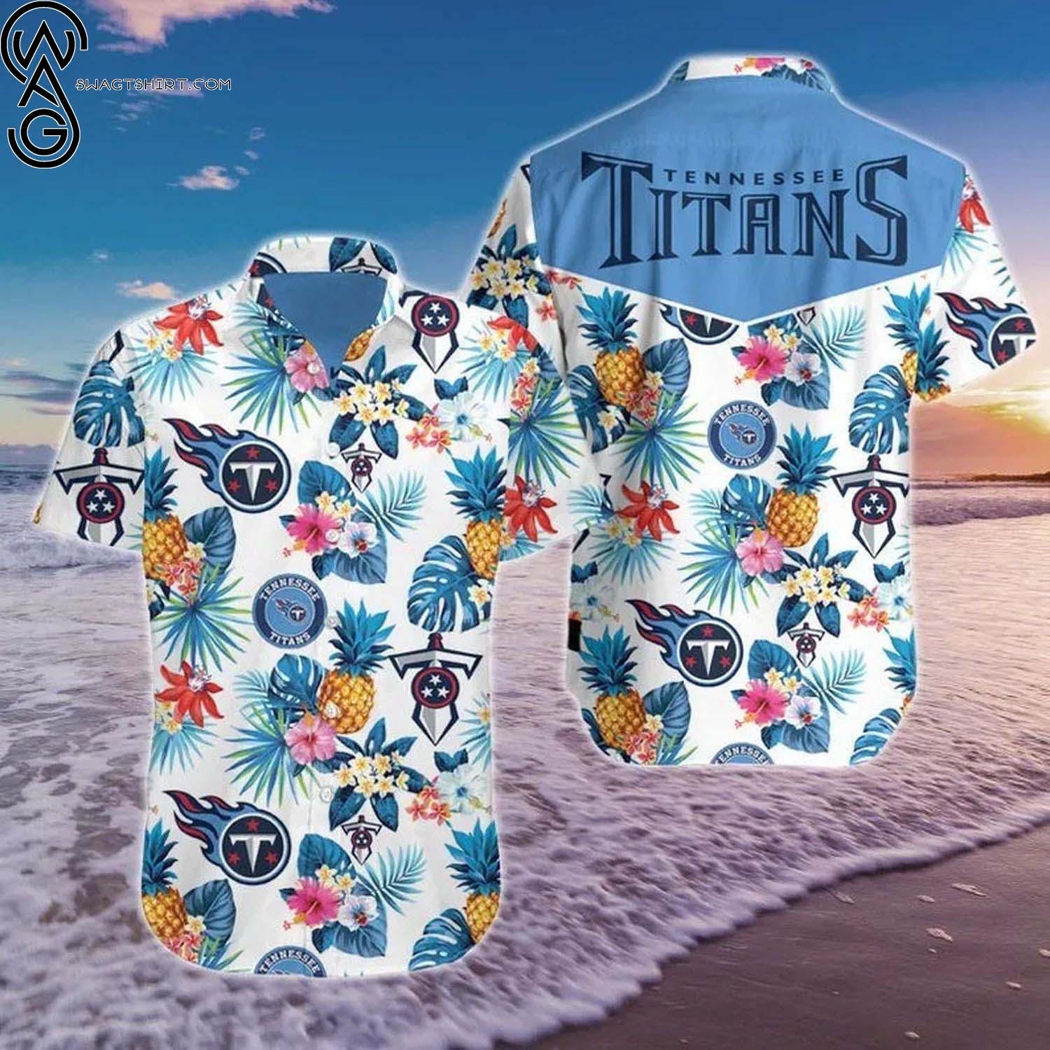 Sport Fans Tennessee Titans Flower Tropical Hawaiian Shirt