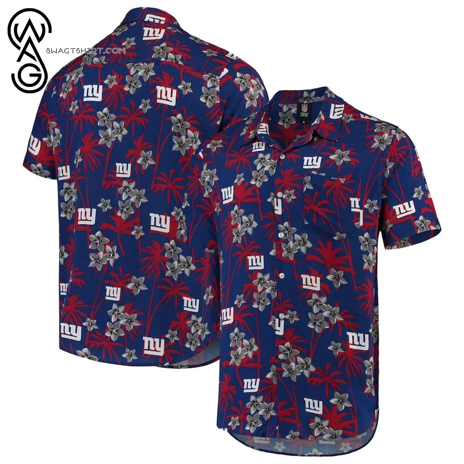 Sports Fan New York Jets Floral Aloha Hawaiian Shirt