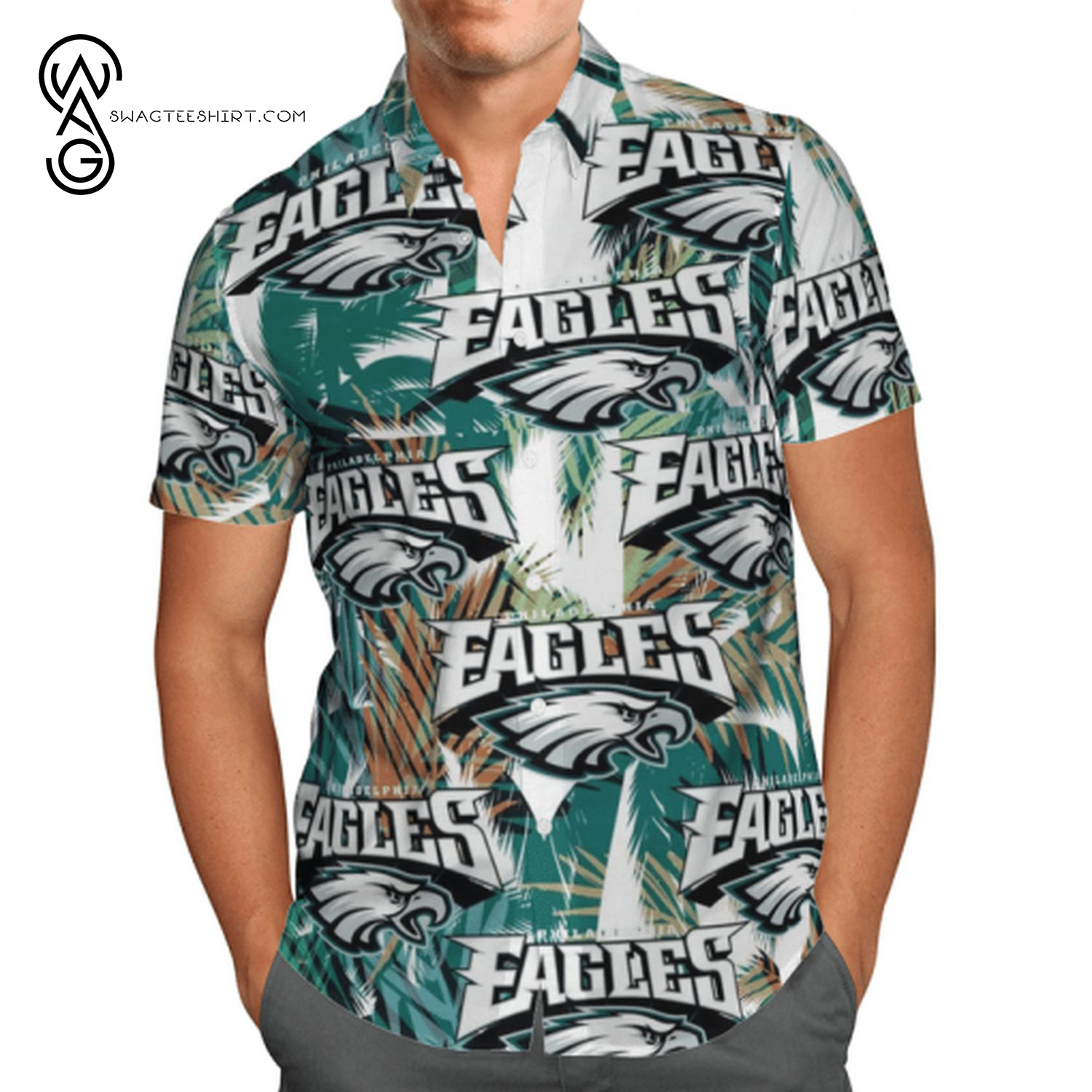 Sports Fan Philadelphia Eagles Floral Aloha Hawaiian Shirt