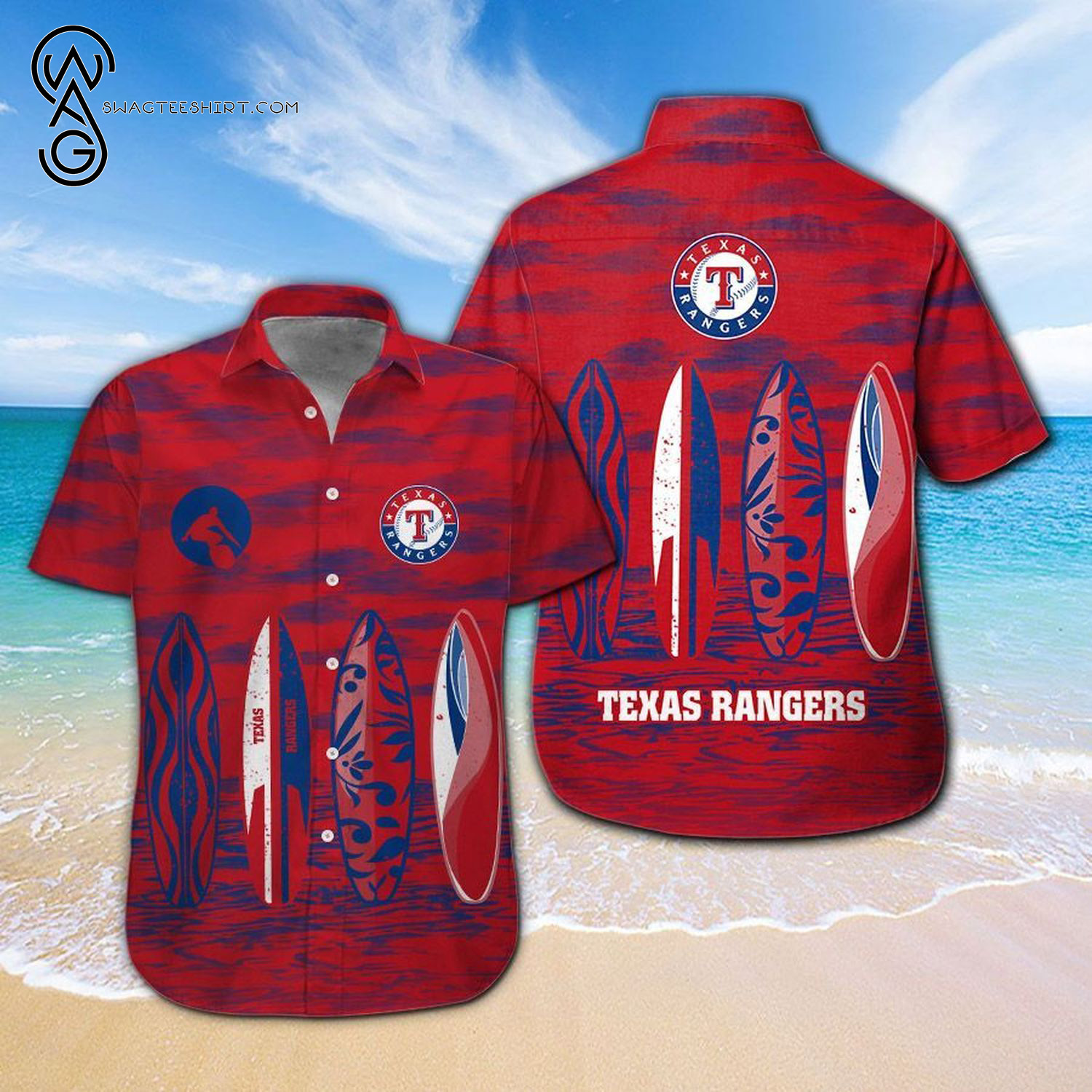 Sports Lover Texas Rangers Summer Vibes Hawaiian Shirt