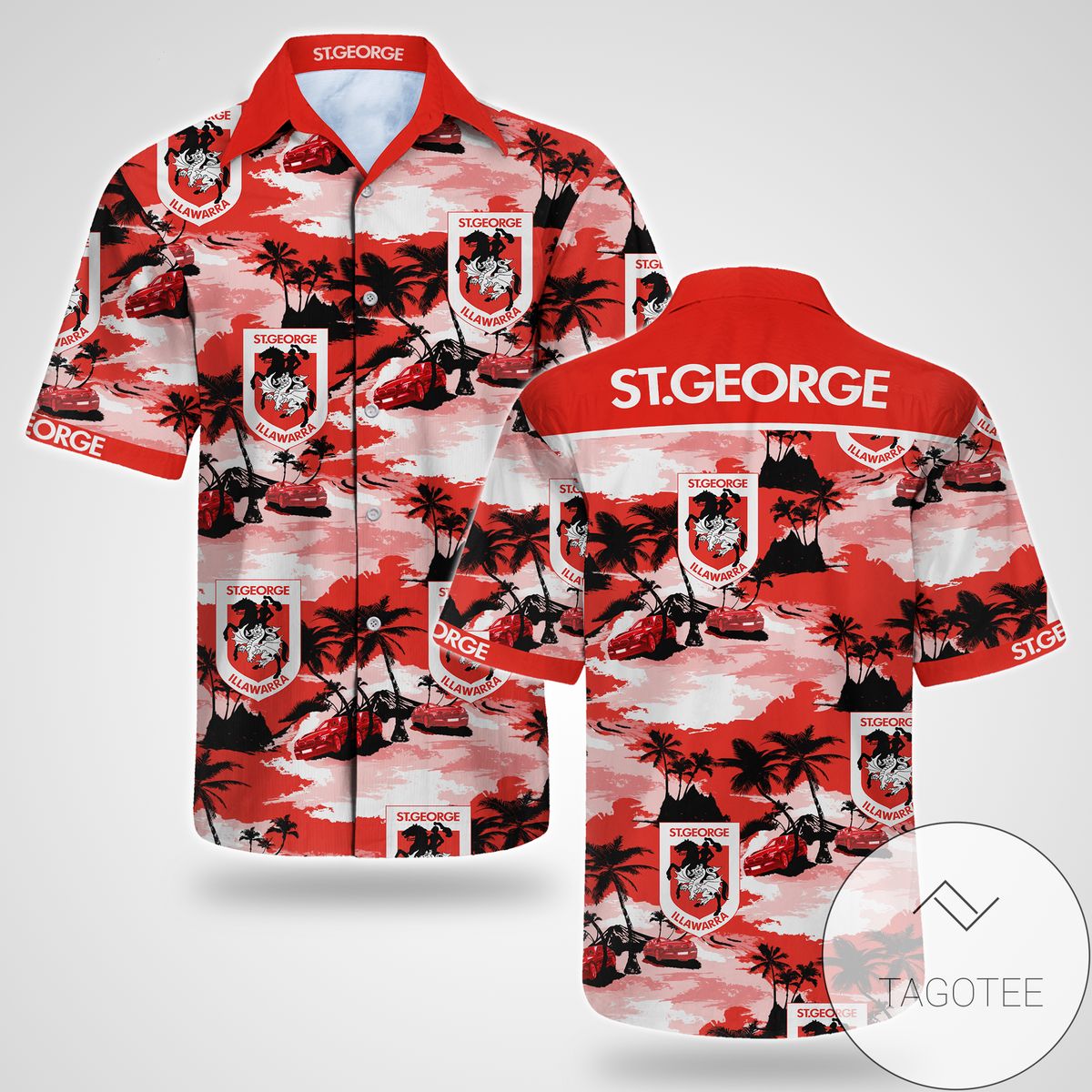 St George Illawarra Dragons Tommy Bahama Authentic Hawaiian Shirt 2022