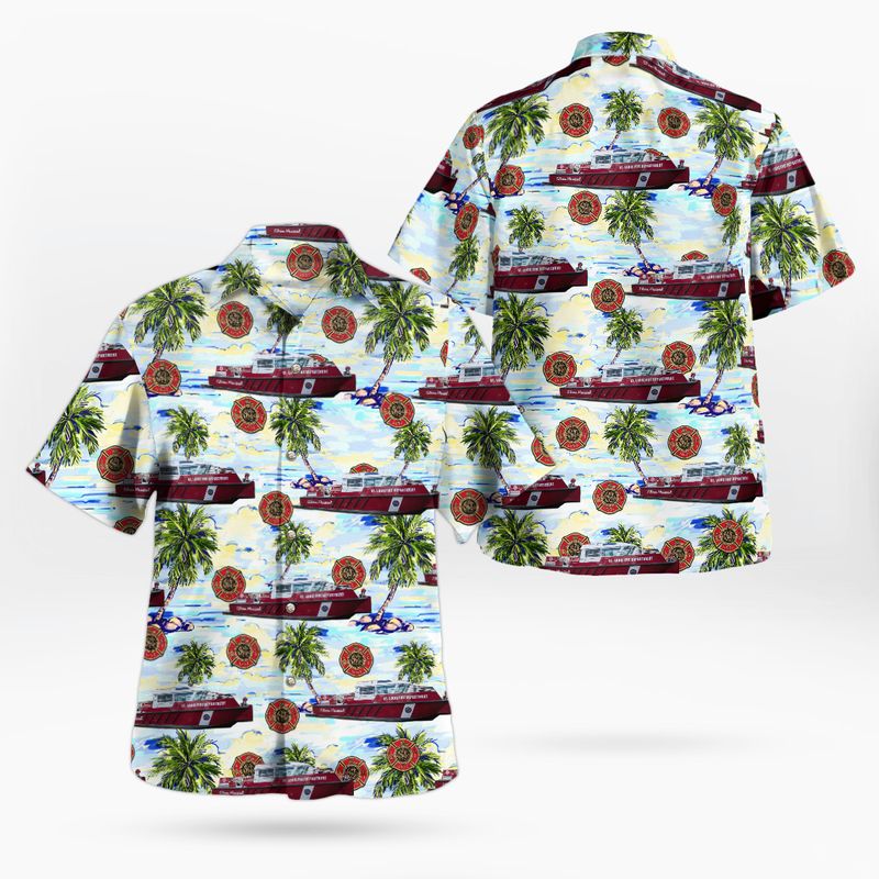 St Marys County Maryland Mechanicsville Volunteer Rescue Squad Hawaiian Shirt