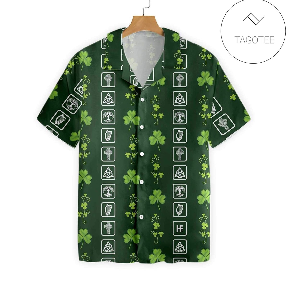 St Patrick’s Day Hawaii Shirt Leprechauns Clover Aloha Shirt St Patrick’s Day Shirt