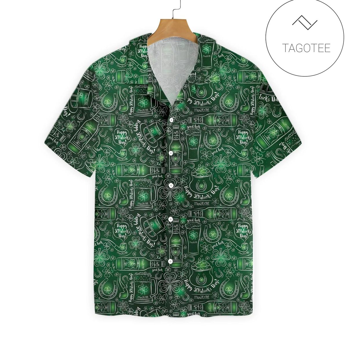 St Patrick’s Day Hawaii Shirt Tree Ireland Celtic Knot Green Aloha Shirt St Patrick’s Day Shirt