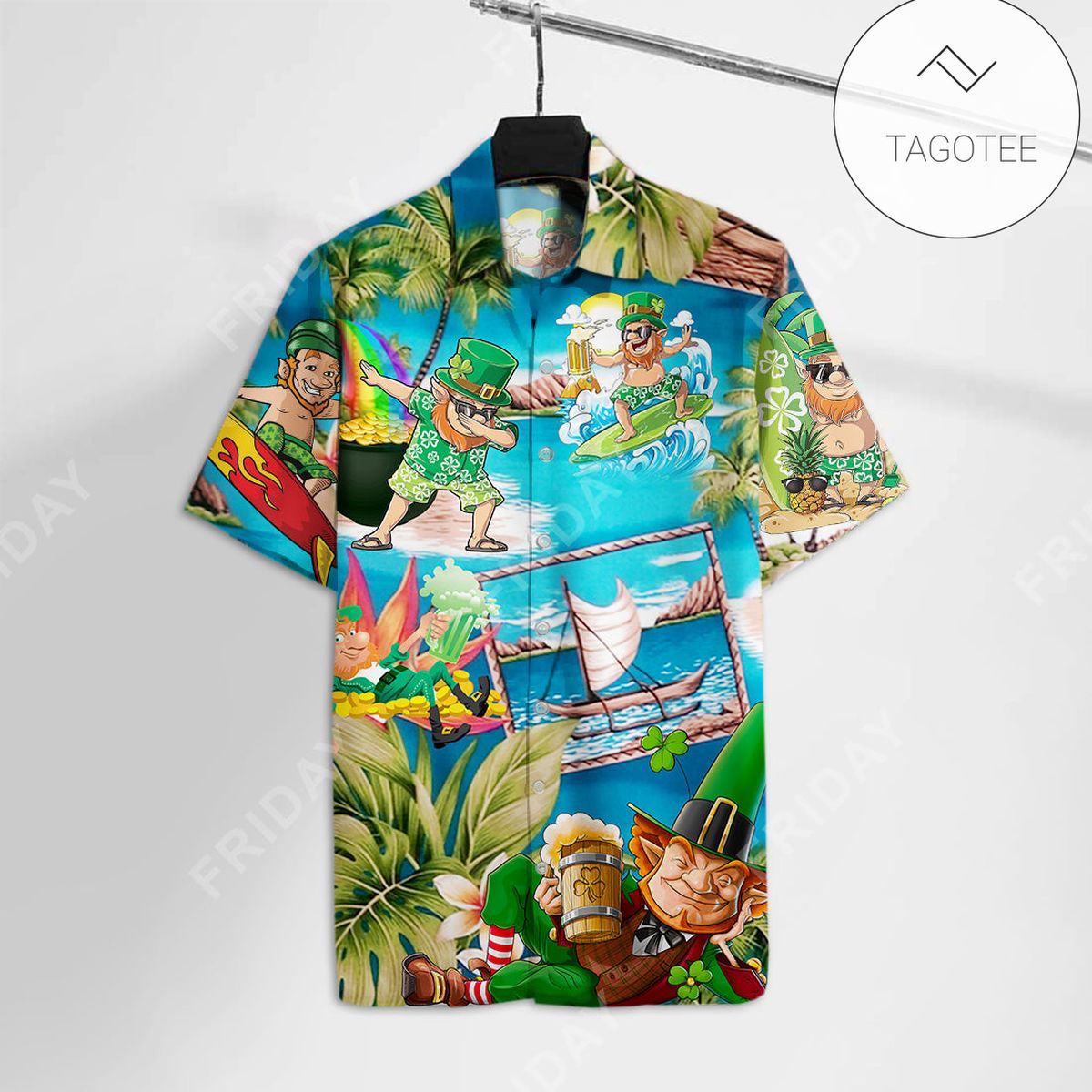 St Patrick Day Hawaiian Shirt St Patrick Day Irish Pride Cross Black Hawaii Aloha Shirt St Patrick Day Hawaii Shirt