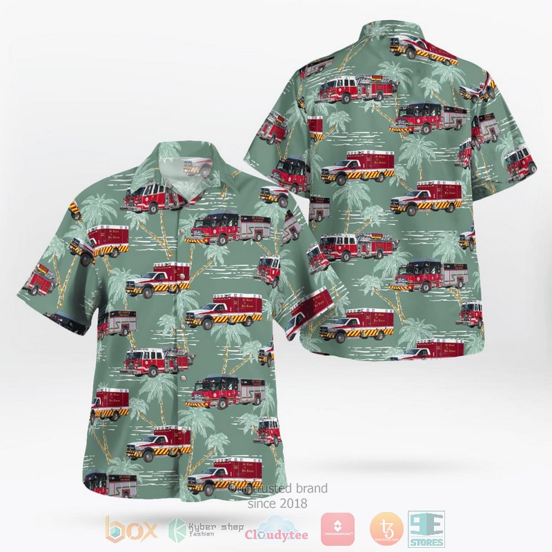 St. Henry Ohio St Henry Volunteer Fire Department Hawaiian Shirt