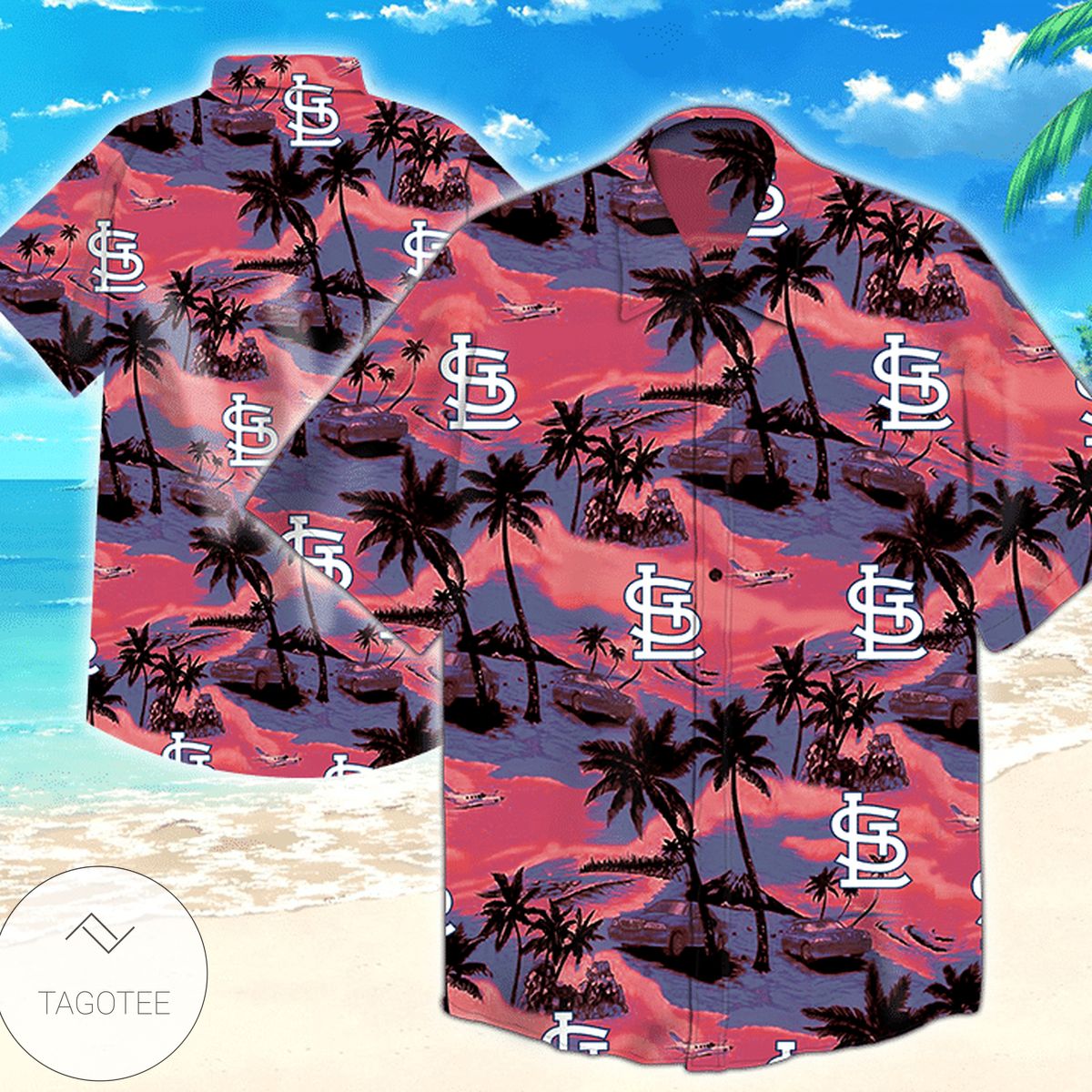 St. Louis Cardinals 50th State Hawaiian Shirt