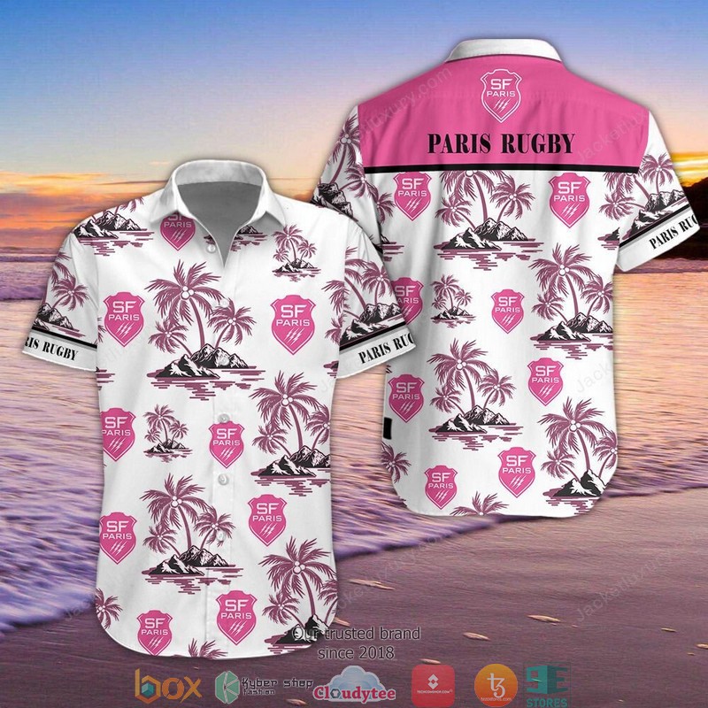 Stade Francais Hawaiian shirt, Short