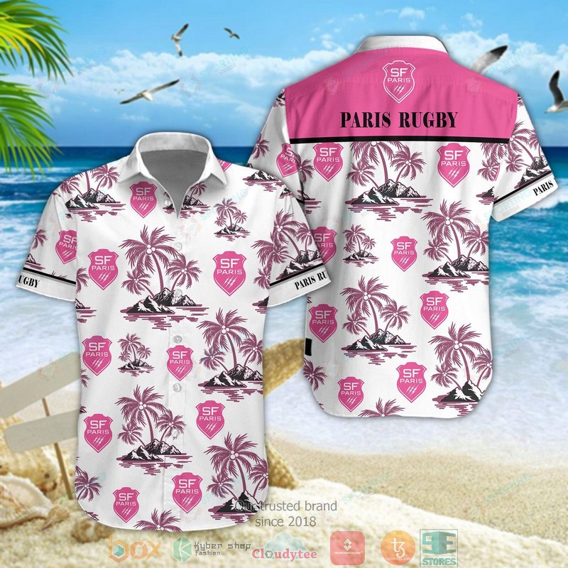 Stade Francais Hawaiian Shirt, Beach Short