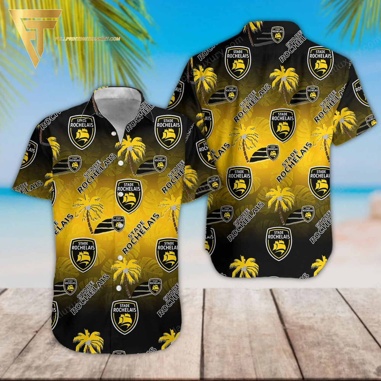 Stade Rennais Football Club Summer Hawaiian Shirt