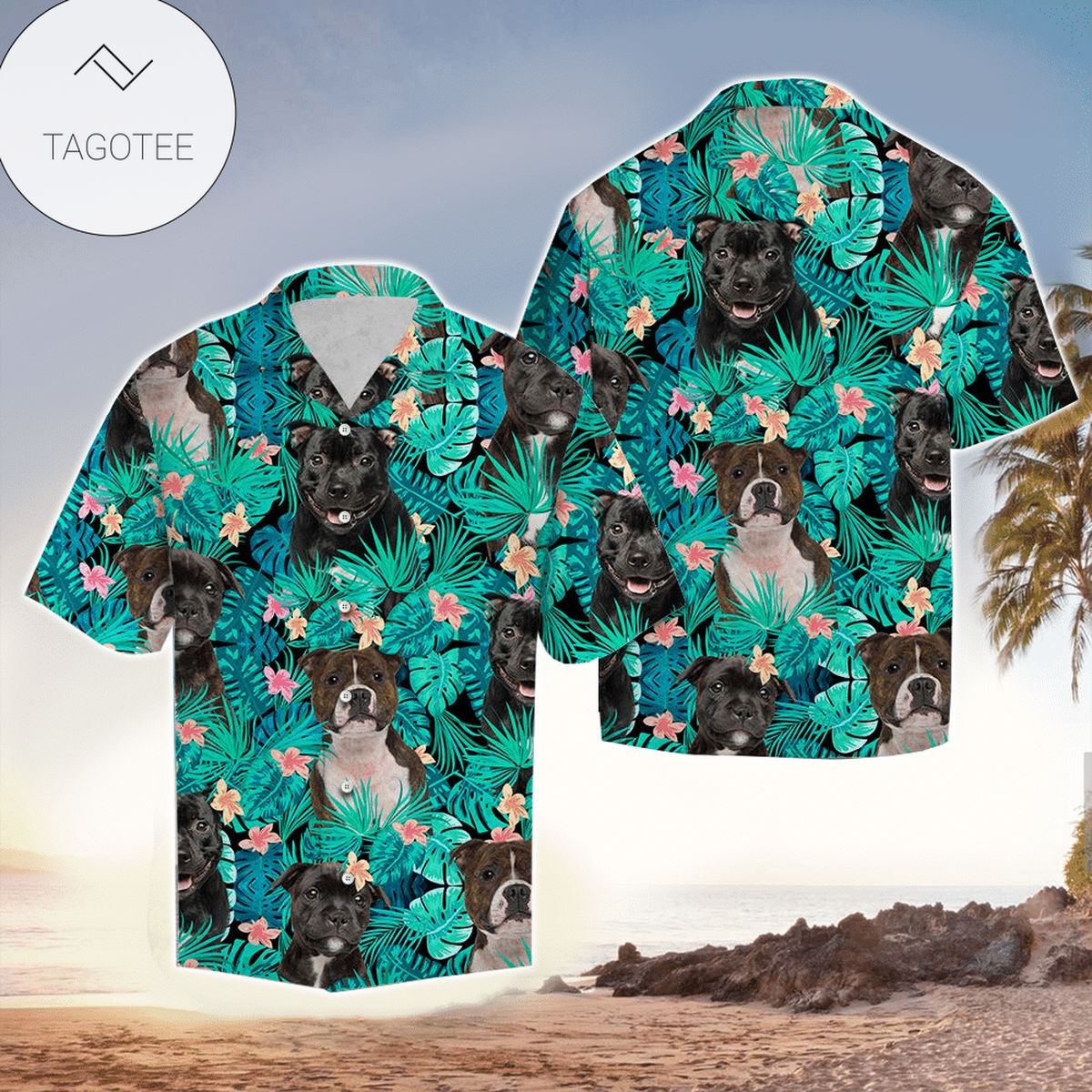 Staffordshire Bull Terrier Awesome Hawaiian Shirt Summer Button Up Shirt For Men Latest Shirt 2020