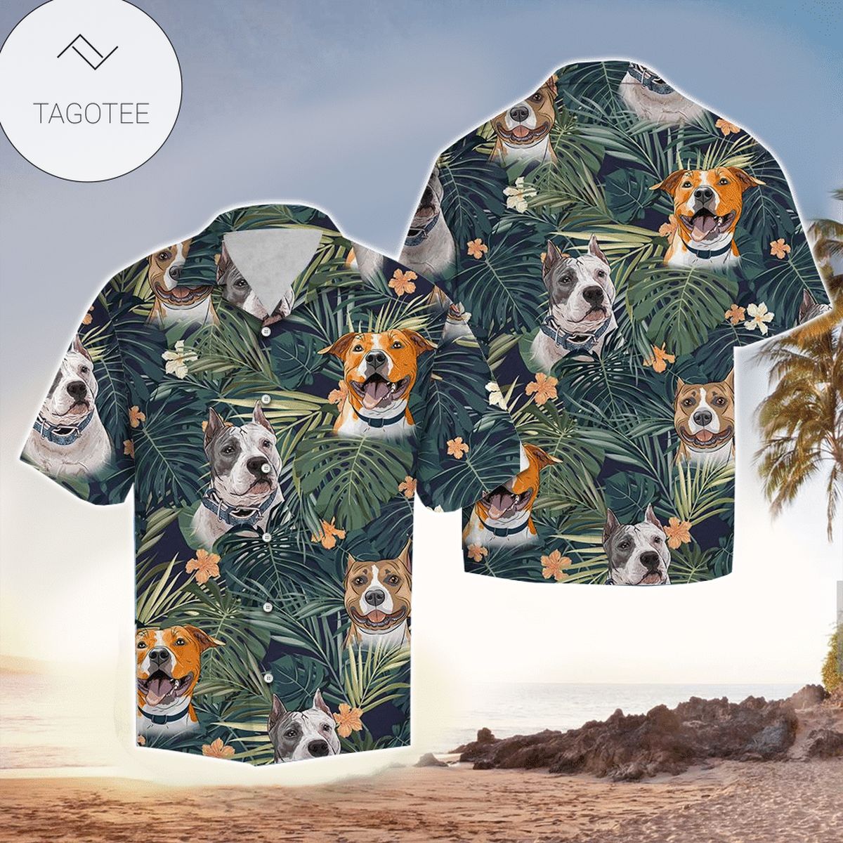 Staffordshire Terrier Christmas Hawaiian Shirt Perfect Staffordshire Terrier Clothing