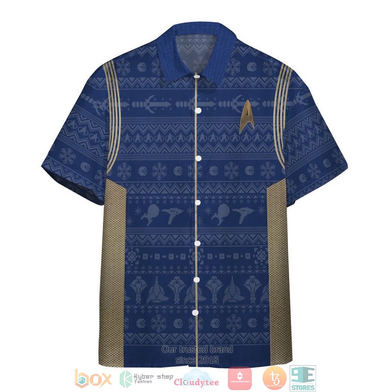 Star Trek Picard 2020 Blue Ugly Christmas Hawaiian Shirt