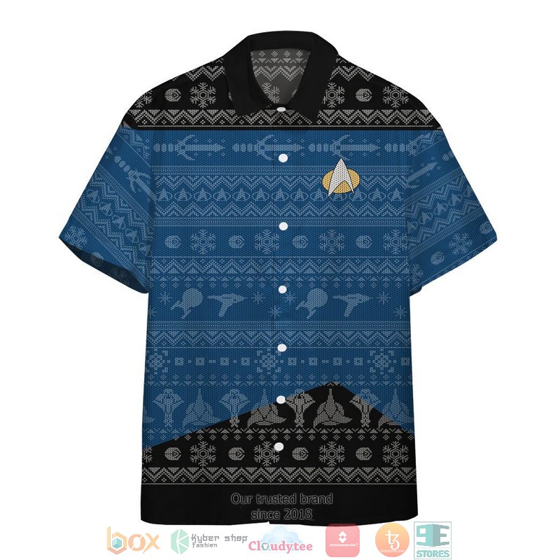 Star Trek The Next Generation 1987 Red Ugly Christmas Hawaiian Shirt