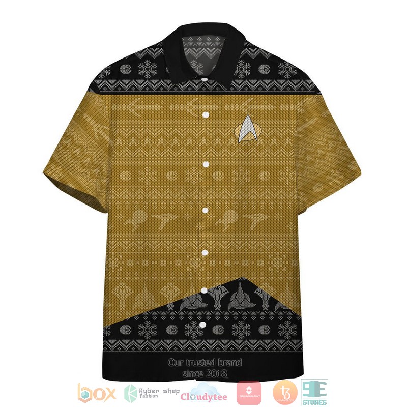 Star Trek The Next Generation 1987 Yellow Uniform Hawaiian Shirt