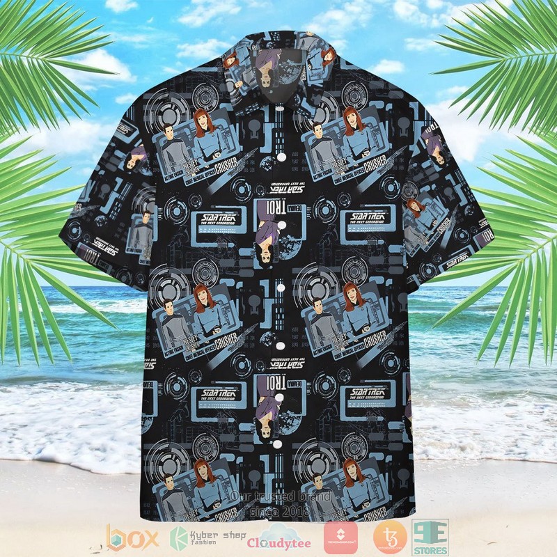 Star Trek The Next Generation 1987 Blue Uniform Hawaiian Shirt