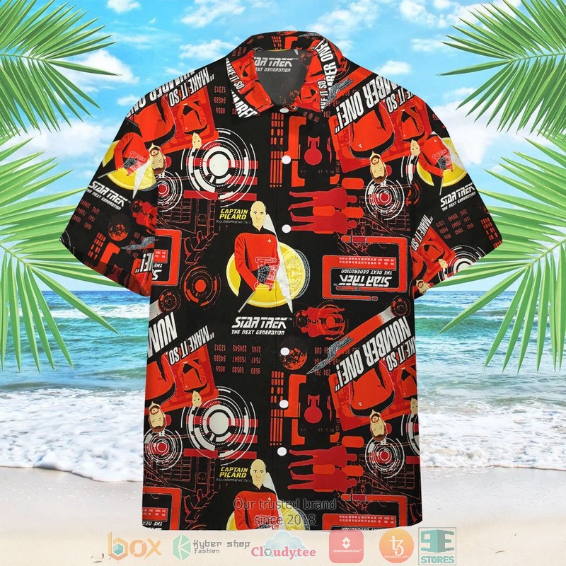 Star Trek The Next Generation Yellow Uniform Hawaiian Shirt