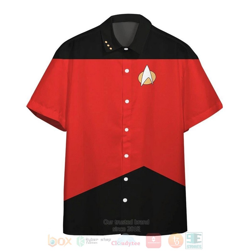 Star Trek The Next Generation Blue Uniform Hawaiian Shirt