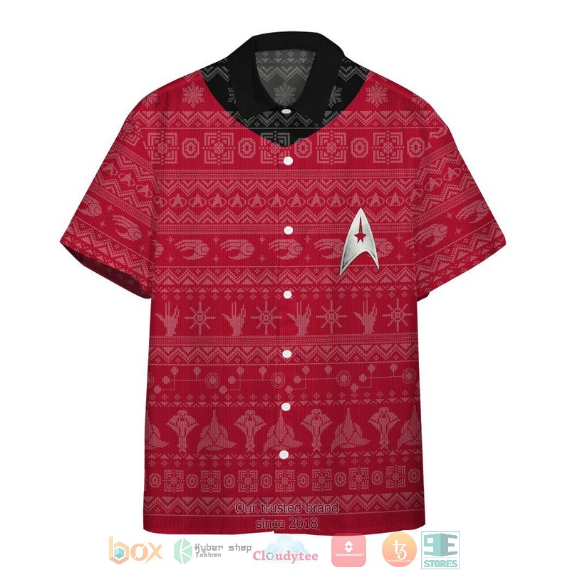 Star Trek The Original Series 1966 1969 Blue Ugly Christmas Hawaiian Shirt