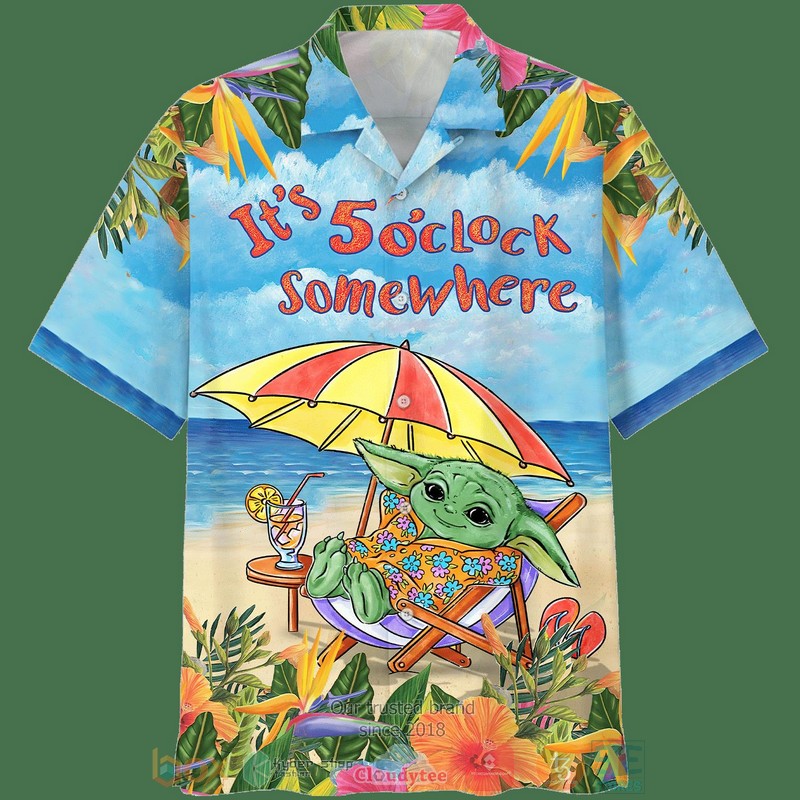 Star War Disney Baby Yoda Beach Vibes Only Hawaiian Shirt