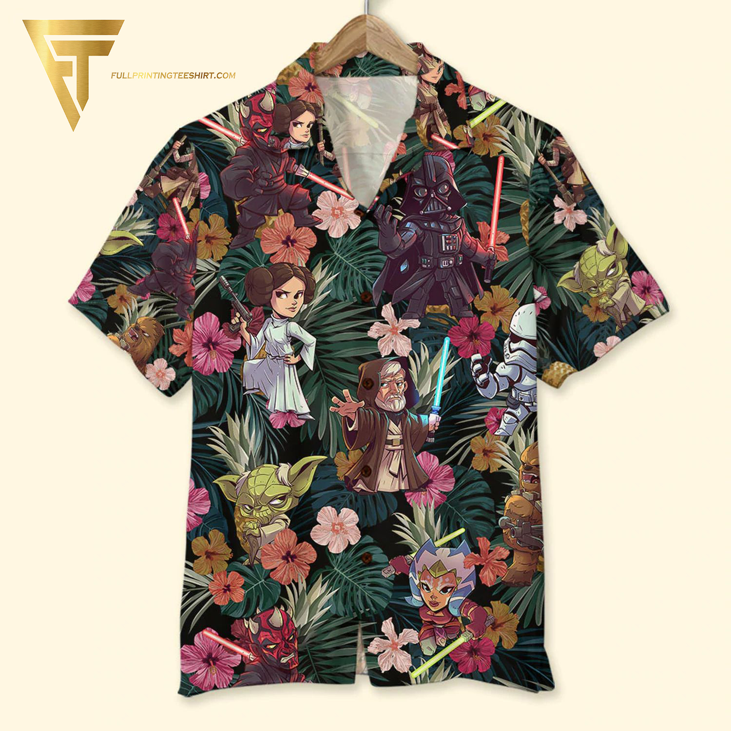 Star War Tiki Pattern Full Printing Hawaiian Shirt