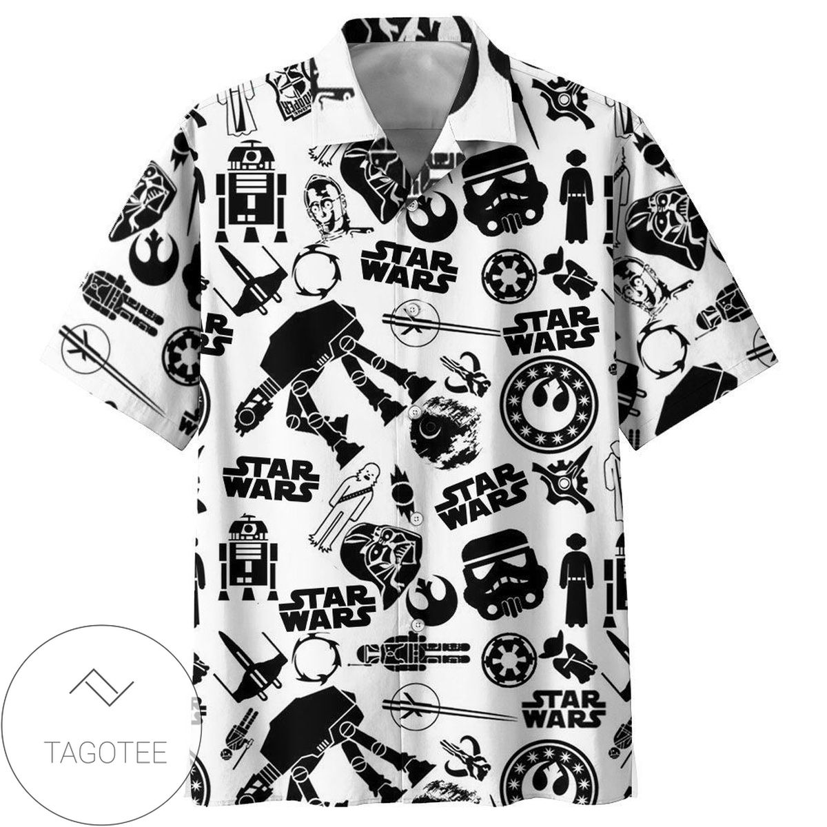 Star War Disney Baby Yoda It’s 5 O’clock Somewhere Hawaiian Graphic Print Short Sleeve Hawaiian Casual Shirt