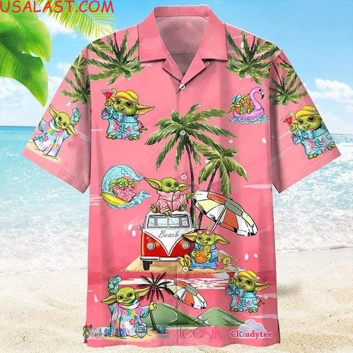 Star Wars Baby Yoda Summer Orange Version Hawaiian Shirts